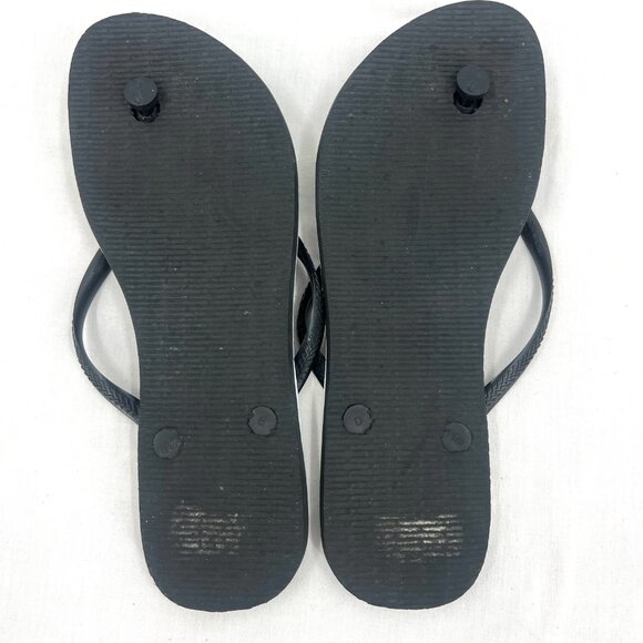 Havaianas Slim Zebra Print Silver Black Flip Flop Sandals Women's 11/12 - Picture 3 of 3